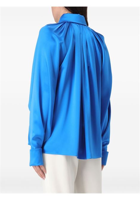 Blue salice silk shirt Maxmara Pinoforte - women MAXMARA PIANOFORTE | 2511111014600037